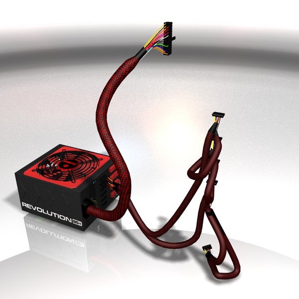 3ds max enermax 1350w revolution component - Enermax 1350W Revolution PSU by The Freak Factory